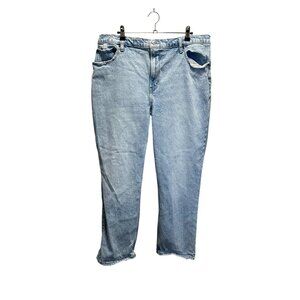 Abercrombie & Fitch 90s Straight Ultra High Rise Light Wash Jeans Size 33